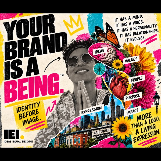 Your Brand Is A Being. It has a mind, a voice, a personality, relationships. It evolves. Identity before image.
